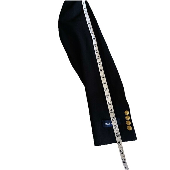 New Barabas Men Blazer 46R Formal Dinner Jacket Gold Buttons Slim Fit Black - Picture 15 of 16